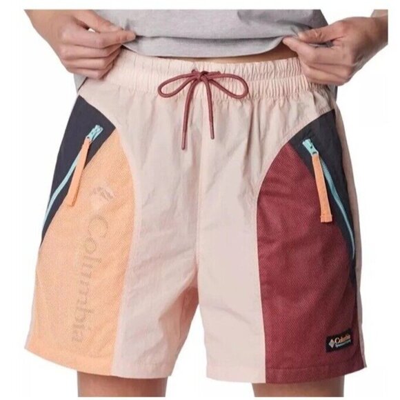 Columbia Riptide Retro Hiking Shorts Dusty Pink Size XXL NEW - Picture 1 of 11